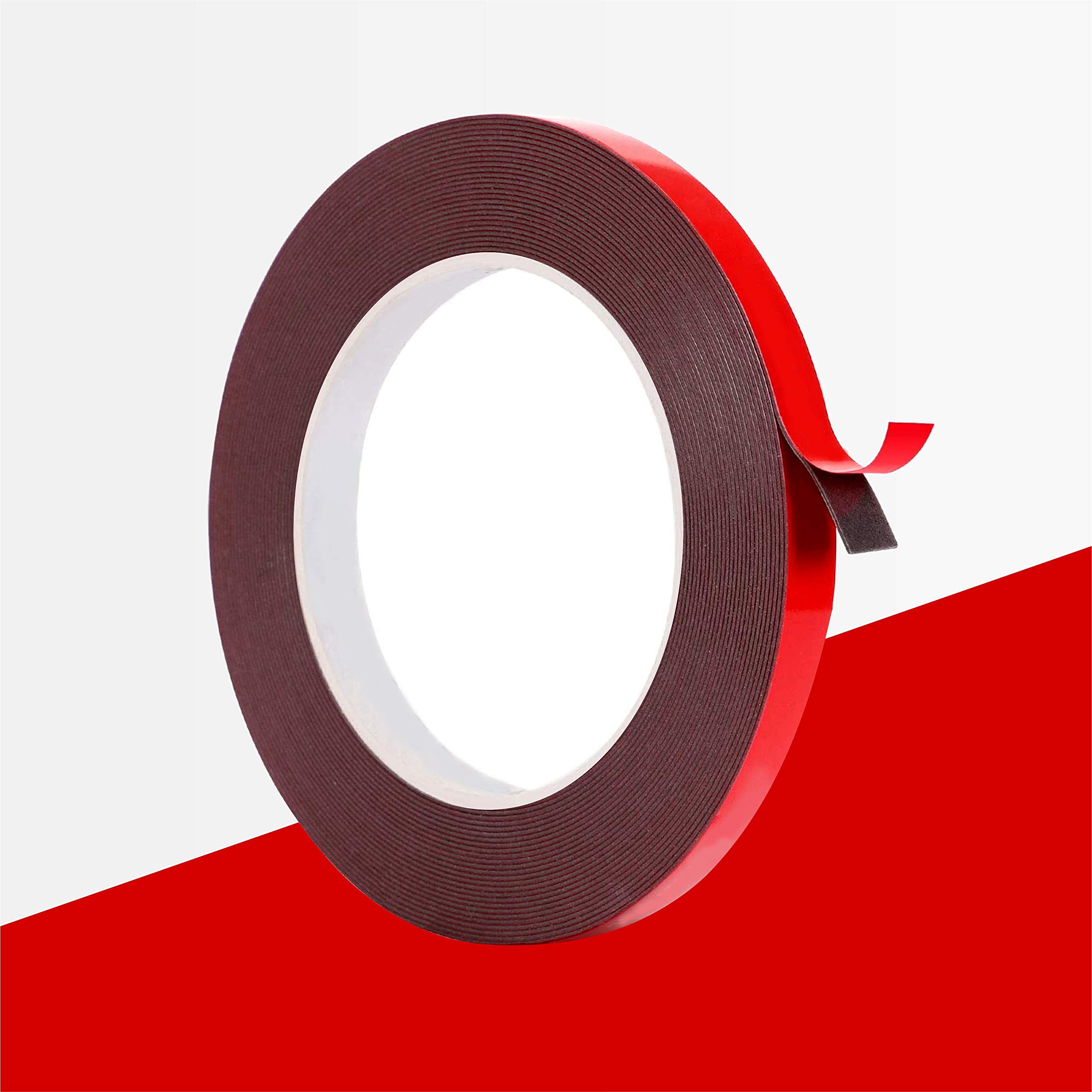 Evolite 10mm Gray Strong Acrylic Adhesive Outdoor Clear Double Sided Tape Mounting Heat Duty Resistant Transparent Clear Multi-Functional Removable Sticky, No Trace, Anti-Slip Gel Nano Tape (8 Meter. Pack of 1)