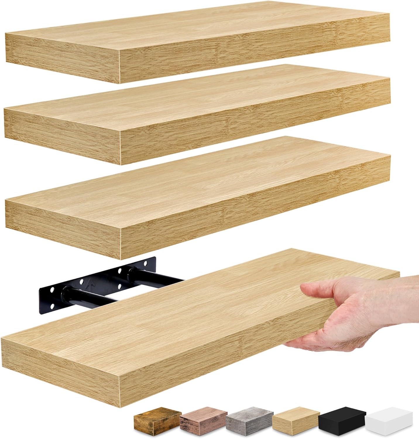 Sorbus Floating Shelves for Wall, 16″ Bathroom Shelves Wall Mounted for Kitchen, Bedroom, Living Room, Bathroom Storage, Over Toilet, Hanging Book Shelf for Wall Home Decor (4 Pack) Sorbus Floating Shelves for Wall, 16″ Bathroom Shelves Wall Mounted for Kitchen, Bedroom, Living Room, Bathroom Storage, Over Toilet, Hanging Book Shelf for Wall Home Decor (4 Pack)