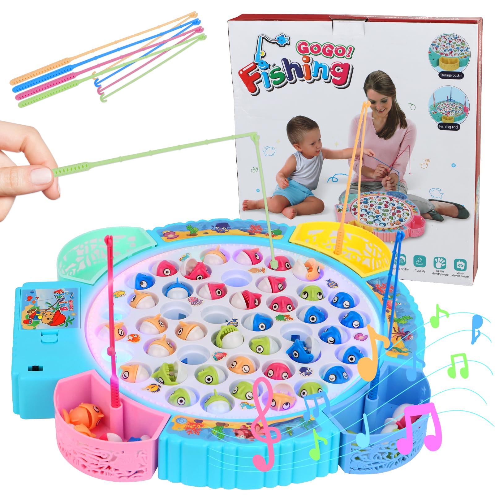 Set di giochi di pesca magnetici per bambini e bambini
