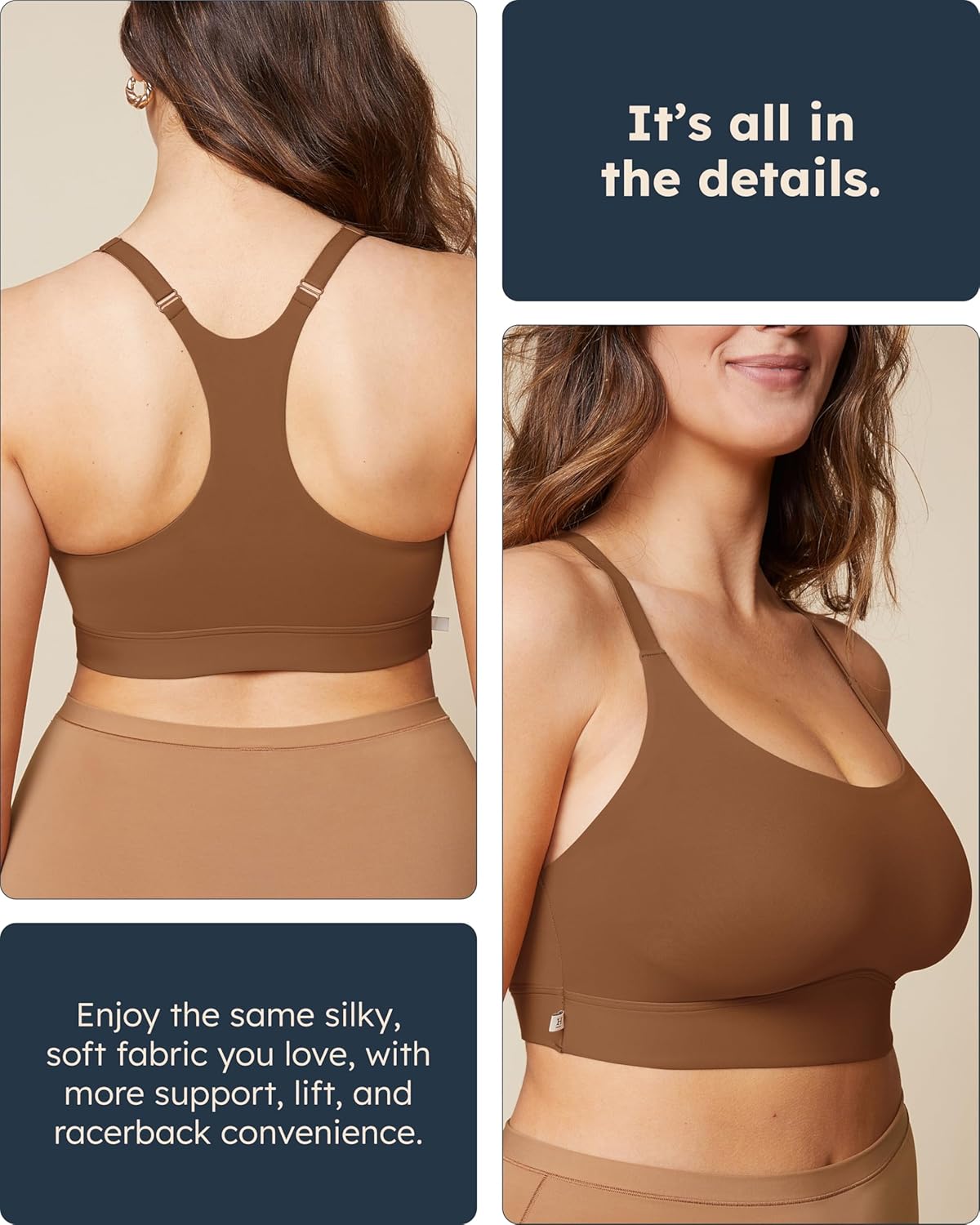 Harper Wilde Bliss Racerback Bralette - Ultra-Soft & Lightweight, Wire-Free Racerback Bralette for Women - Image 4