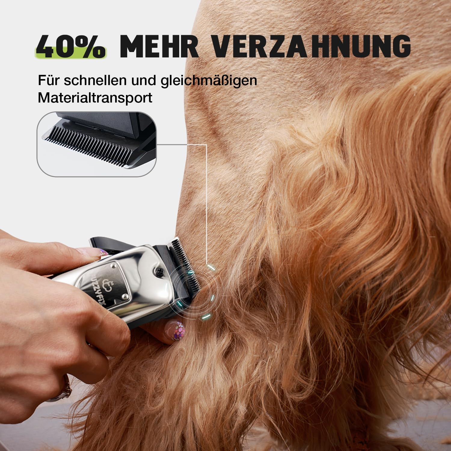 Hundeschermaschine 4 in 1 Set,Schermaschine Hund für Dichtes Fell,Leise Profi Hunde Schermaschinen/Pfotentrimmer/Krallenschleifer für Hunde Katzen,Fellpflege