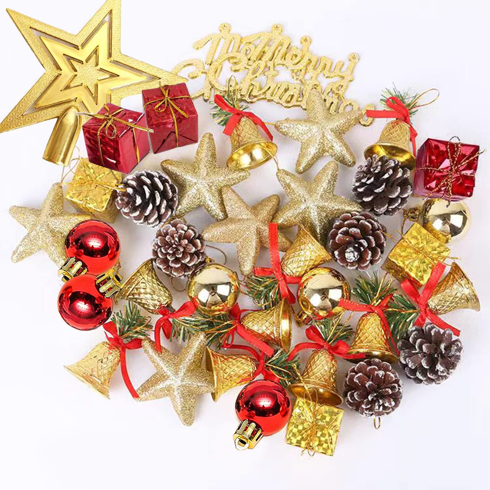 Buy Mini Christmas Tree Decorations Set, Mini Christmas Baubles 37