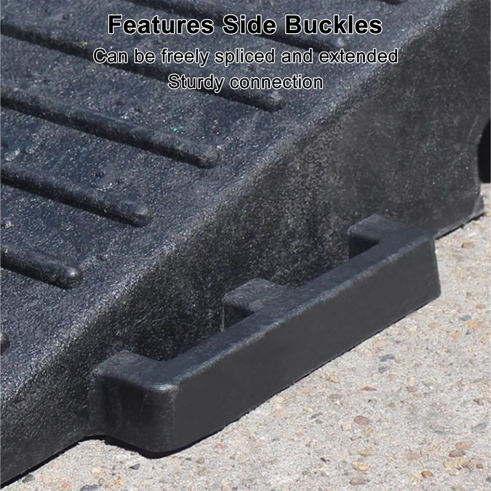 Rampas para Coches Rampa Escalon, de Goma y Plástico, Capacidad de Carga de 3000 kg, para Muelle de Carga Almacén Garaje y Acera(50x32x9cm/20x12.6x3.5in)