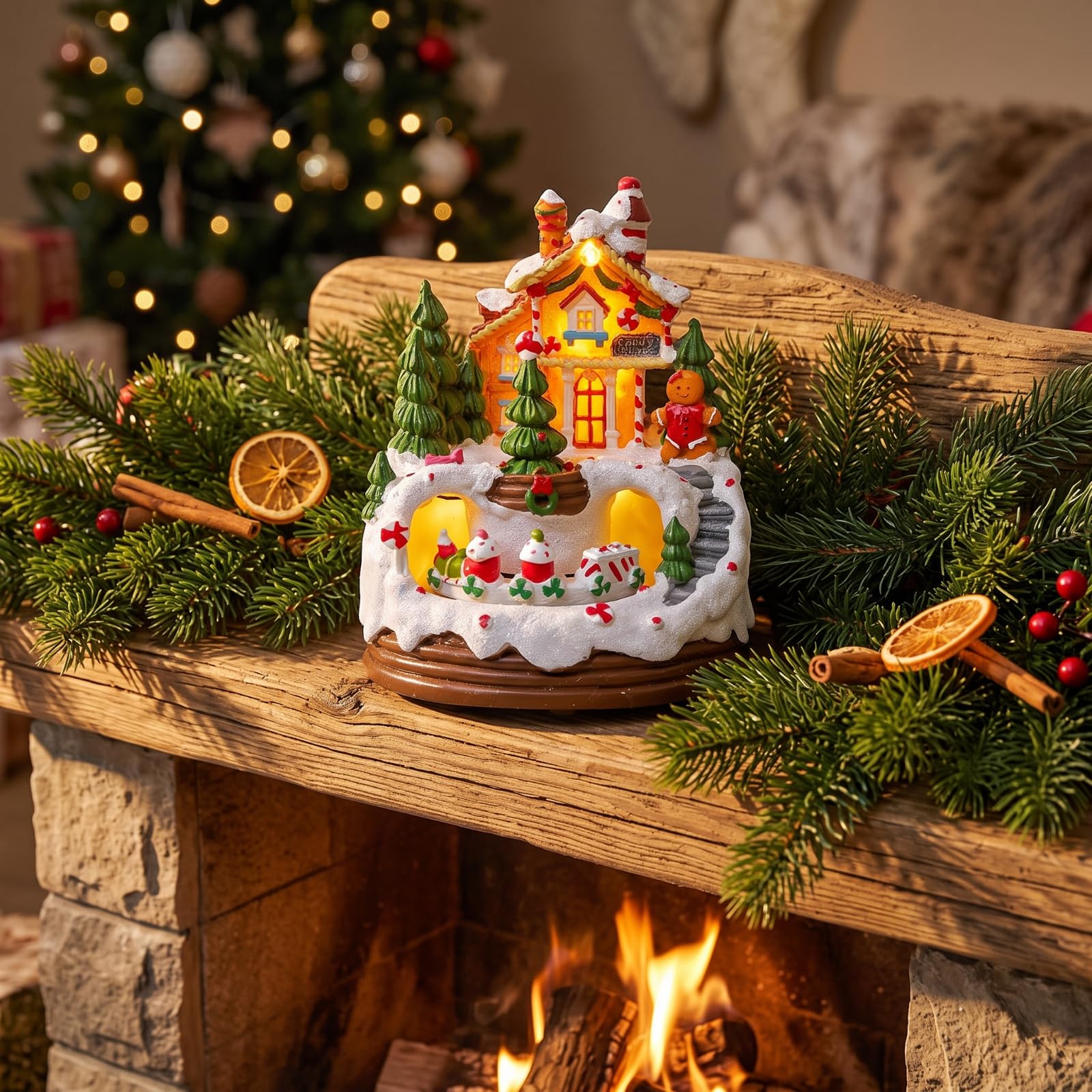 B Baosity Village Noël avec Éclairage