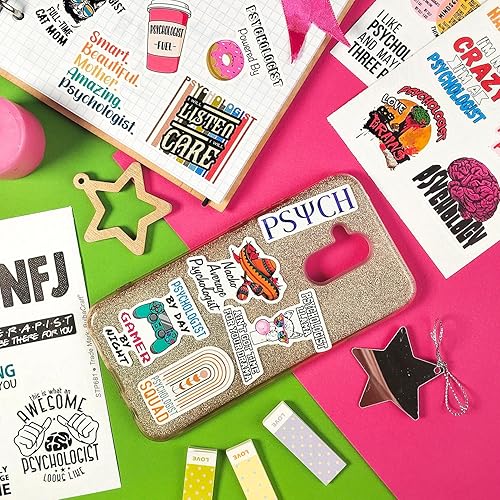 Miniatura 8 de BulbaCraft 100 calcomanías divertidas de psicología para laptop, calcomanías de terapia, regalos divertidos de psicología para mujeres y hombres,