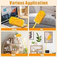 JEHONN Portörlő Utántöltő Csomag 20db Swiffer Dusterrel Kompatibilis, 360° Porvonzó, Teleszkópos Nyéllel, Állítható Fogantyúval, Állatszőr é 4