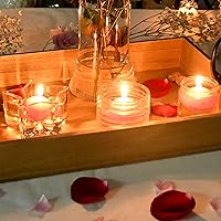 Vista 5 de Zest Candle Velas flotantes de 24 piezas, 1.75 pulgadas, rosa intenso