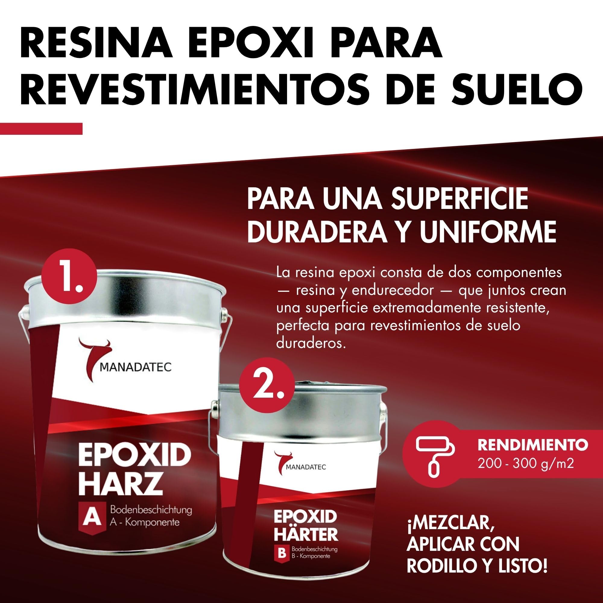 Revestimiento de suelo de resina epoxi 2 componentes 2.5kg RAL 7032 Gris guijarro sin disolventes, respetuoso con el medio ambiente y sin olores, revestimiento para suelos de garaje y sótano