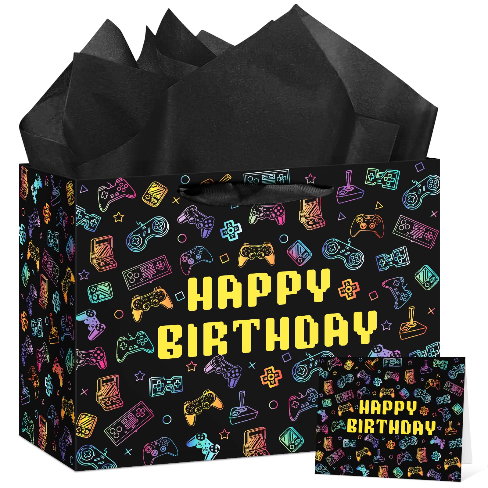 Toshl DVD 2015年 BIRTHDAY LIVE 福袋happybag Amazon.com: Hooqict Large Video Game Gift Bag Happy Birthday Gift