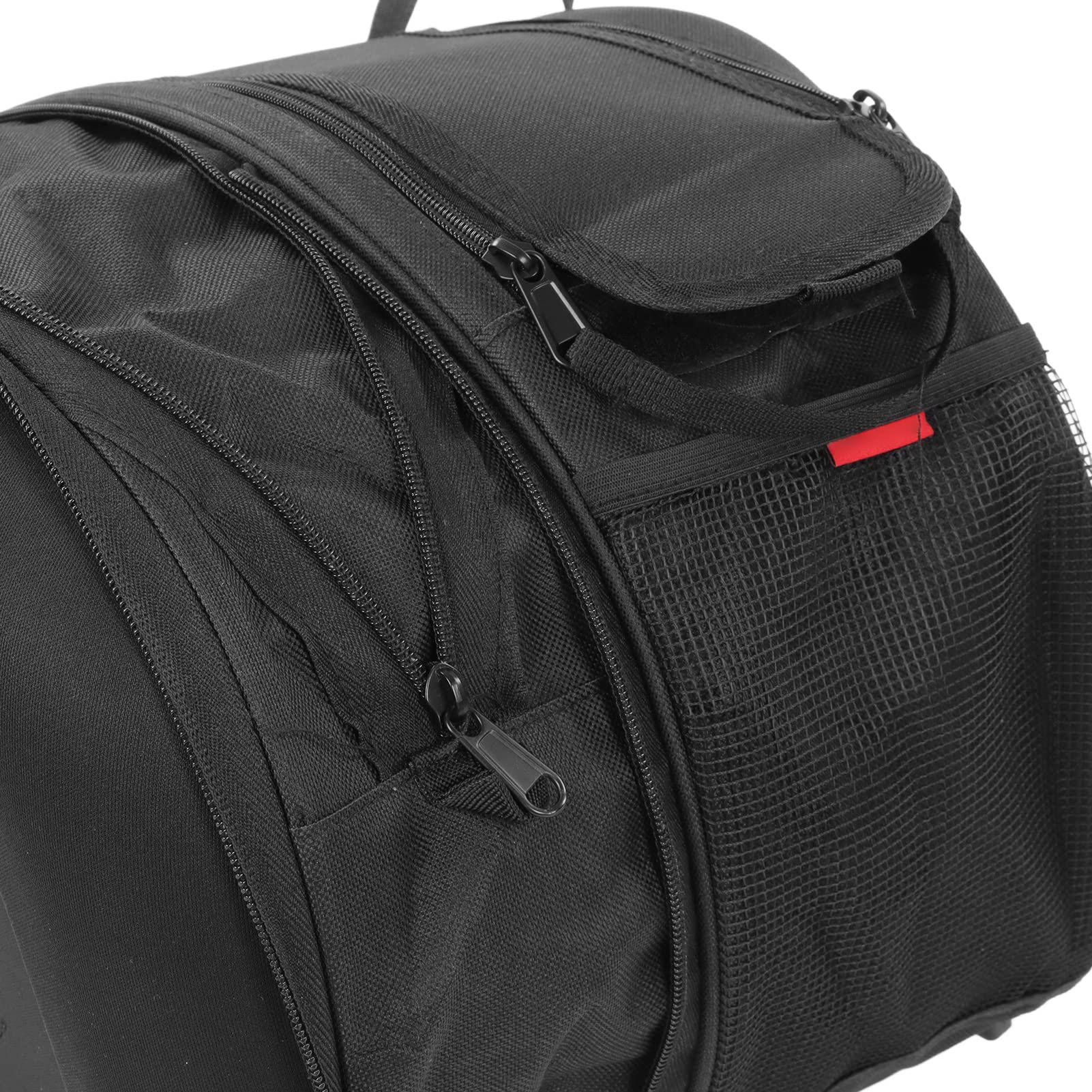 Dilwe Motorrad-Satteltasche, Motorrad-Seitentaschen aus 600D-Oxford-Stoff, Erweiterbares Fassungsvermögen von 36 L auf 58 L, Regenschutz Im Lieferumfang Enthalten, für Tourenfahrer und (Black)