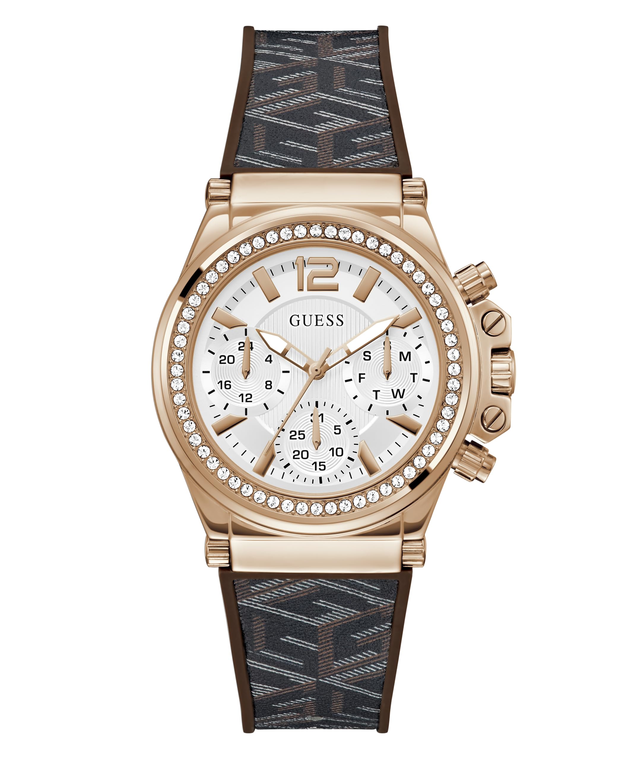 GUESS Women White Round Stainless Steel Dial Analog Watch- GW0621L5 (B0CCPFXSNR) Amazon Price History, Amazon Price Tracker