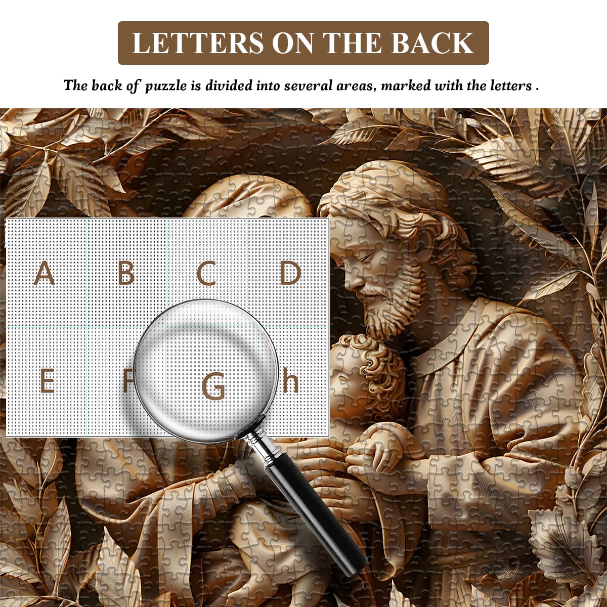 PICKFORU Nativity Scene Puzzles for Adults 1000 Pieces, Christian Jesus Puzzle Christmas Nativity, Unique Religious Jigsaw Puzzles Art,Hard Impossible Challenging Puzzles - Image 5