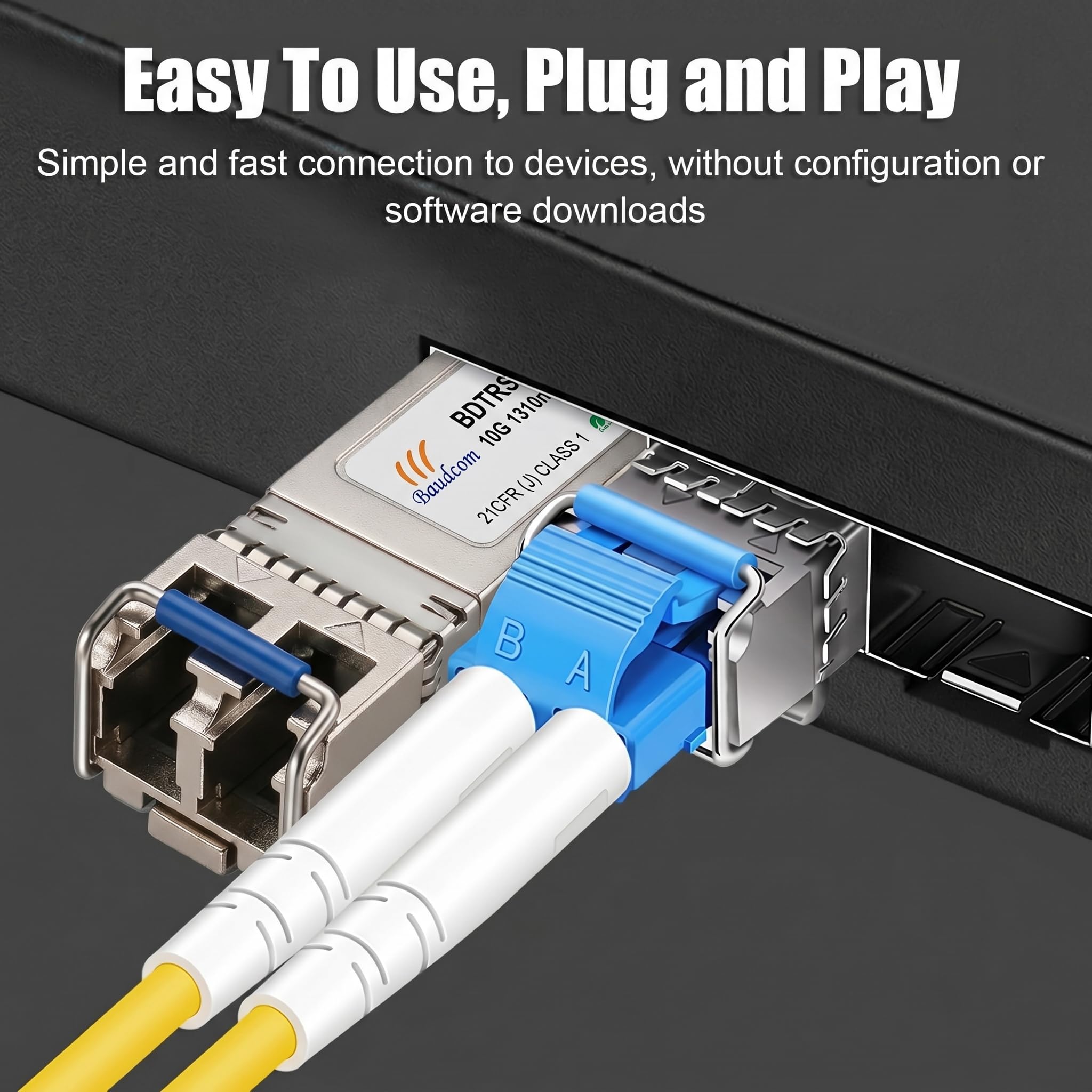 Baudcom 10GBASE-LR SFP+ 10KM Modulo 10G SFP LR Monomodale 2 szt.