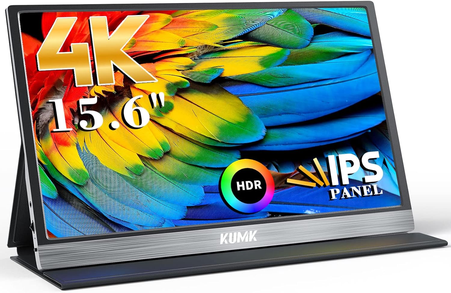 Monitor Portatile 4K, KUMK 15,6 UHD 3840x2160 Schermo Portatile, 100% sRGB Schermo IPS con HDMI Type-C Porta Doppi Altoparlanti, Compatibile con Laptop, Telefona, PC, Mac, PS3/4/5 Xbox Switch Monitor Portatile 4K, KUMK 15,6 UHD 3840x2160 Schermo Portatile, 100% sRGB Schermo IPS con HDMI Type-C Porta Doppi Altoparlanti, Compatibile con Laptop, Telefona, PC, Mac, PS3/4/5 Xbox Switch
