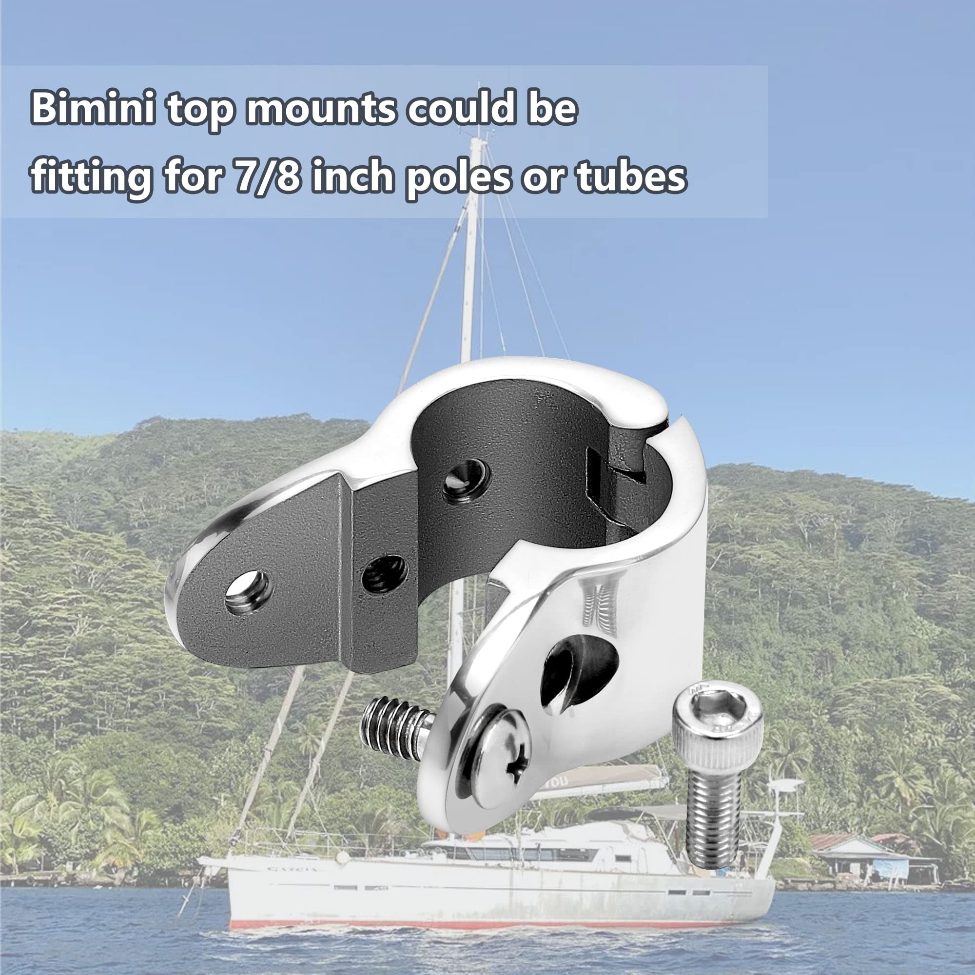 Uxcell 2pcs Bimini Top Jaw Slide, 7/8inch Stainless Steel 316 Marine Hardware for 7/8 O.D. Tube