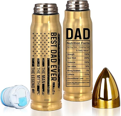 Miniatura 18 de Vaso de acero inoxidable con la bandera estadounidense negra y dorada, vaso aislado al vacío de 17 onzas, regalos patrióticos de Navidad, cumpleaños