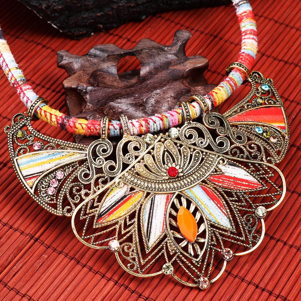 Bohemian Statement Coin Necklace & Earrings Set – Punk Ethnic Style Jewelry For Women - View #7