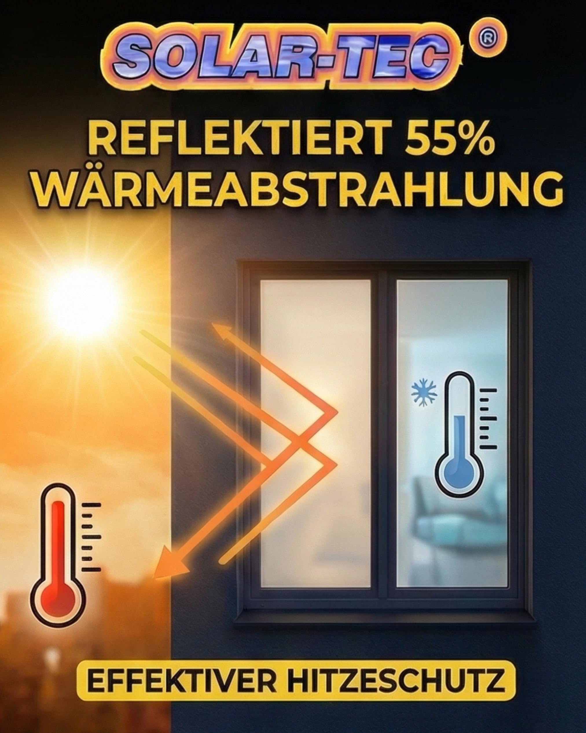 Pellicola universale di protezione da raggi UV 99%, a specchio, riduzione luminosità del 78%, autoadesiva, per interni ed esterni, Vetro, 300 x 76cm