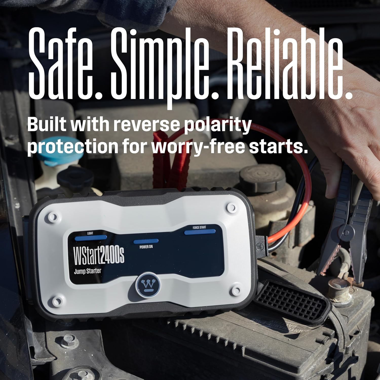 Westinghouse 4000A Portable Jump Starter - 12V Battery Jump Box for Up to 9.0L Gas & 7.0L Diesel Engines, High Capacity Power Bank with USB & DC, Bright LED Flashlight, IP65 Rated Waterproof Housing