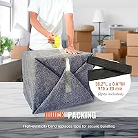 Vista 5 de VEVOR Mantas de Mudanza, 72" x 54", Peso de 21 lbs/dz, 12 Paquetes, Manta de Embalaje de Algodón Reciclado Profesional, Almohadillas Grandes