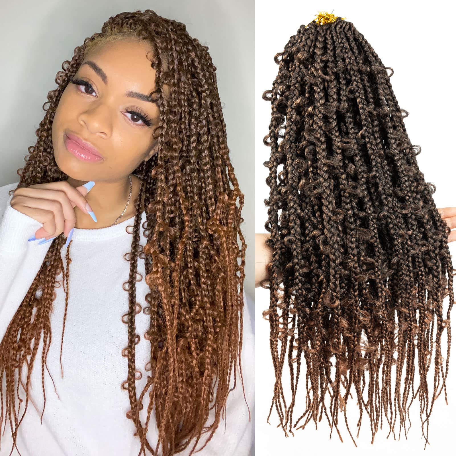 Buy Butterfly Braids Crochet Hair 20 inch Jungle Box Braids 8 Packs