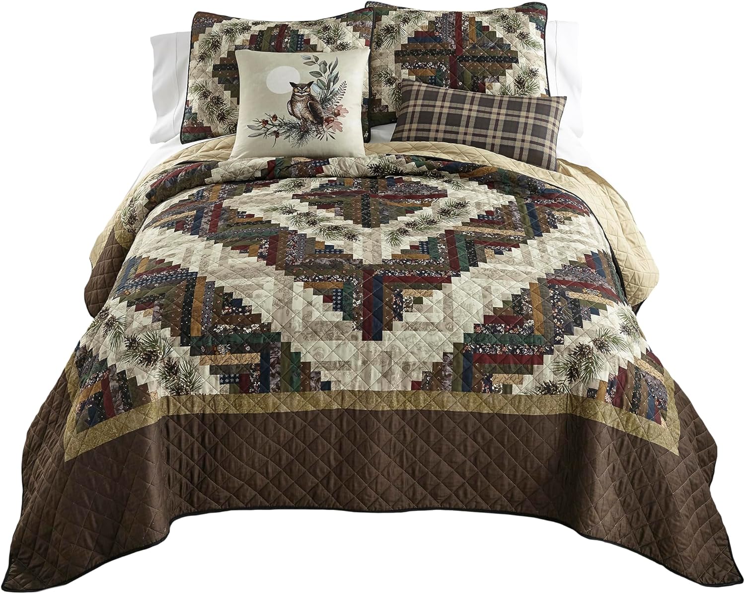 Donna Sharp Queen Bedding Set - 3 Piece - Whitley Lightweight Quilt Set with Queen Quilt and Two Standard Size Pillow Shams - Machine Washable