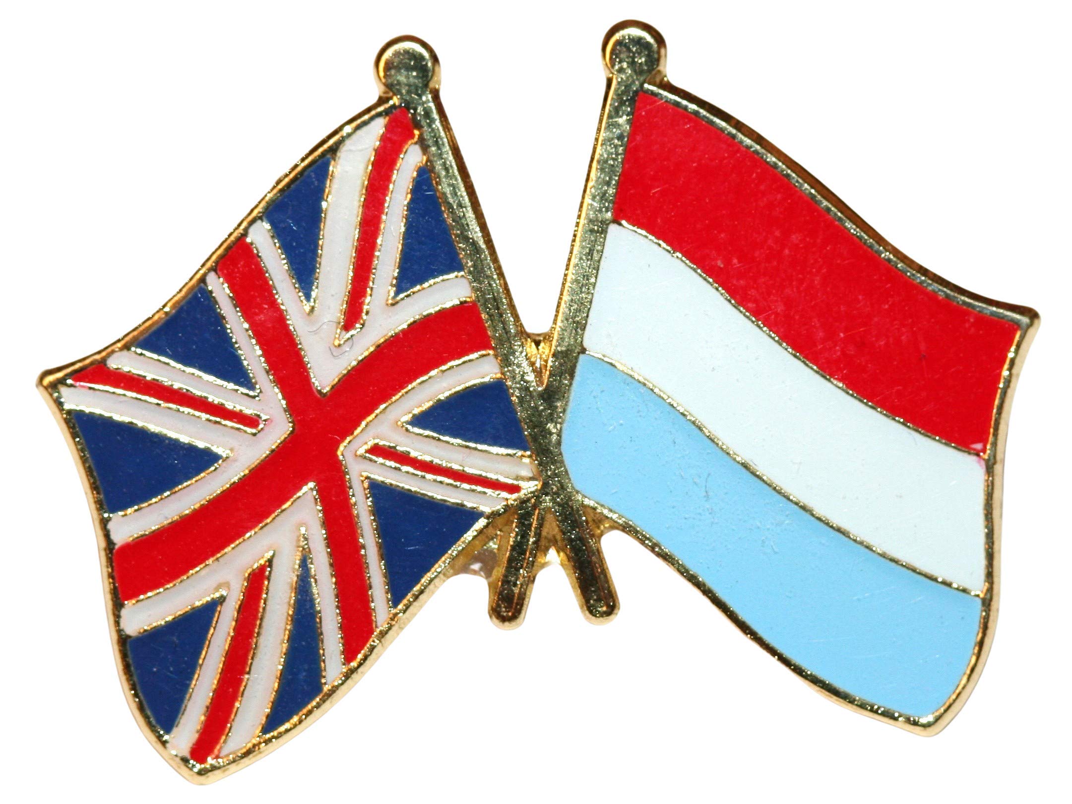 UK & Luxembourg Friendship Flag Pin Badge