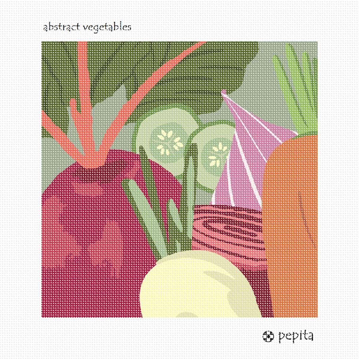 Pepita Needlepoint Canvas: Abstract Vegetables, 10