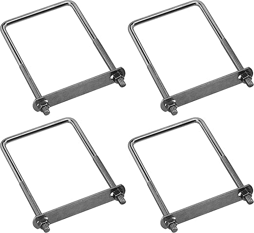 Square U-Bolt Zn3/8x4x7 (4) 3/8-16 Thread, 3-3/4 in L Thread metal objects 0