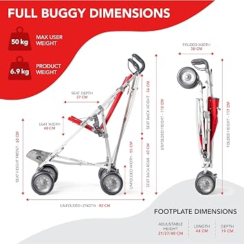 Maclaren Major Elite Disability Pushchair & Accessory Bundle * Special Needs Stroller for Older Children up to 110 lbs (50kg) * Umbrella Fold * Stroller & 7 Key Accessories in One Box (Black)
