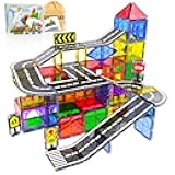 Magnetic Tiles - Road Set, Magnetic Building Blocks, Preschool Montessori Toys Gift for 3+ Year Old Boys and Girls, Sensory Christmas Toys for Kids Aged 3-5 and 4-8, Ideas for Toddler with Autism