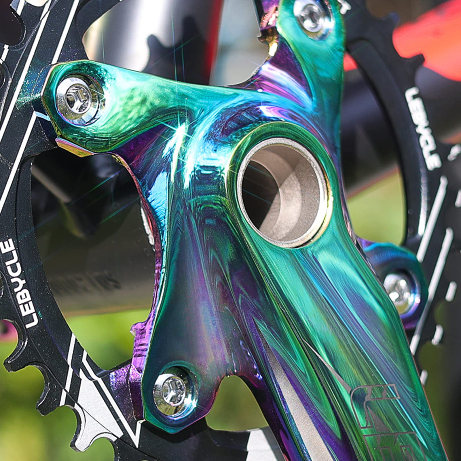 Zestaw korbowy do roweru wyścigowego, zestaw korbowy Fixed-Gear, wąskie, szerokie zęby, kwadratowy, stożkowy zestaw korbowy - zamiennik tarczy łańcuchowej do rowerów składanych | szerokie zęby, kwadratowy, stożkowy zestaw korbowy - zamiennik tarczy łańcuc