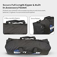 Vista 5 de Bounty Hunter Metal Detector Bag – Weather-Resistant Nylon Carrying Case with Accessory Pocket & Handles, Fits S-Rod Models – Durable Storage &