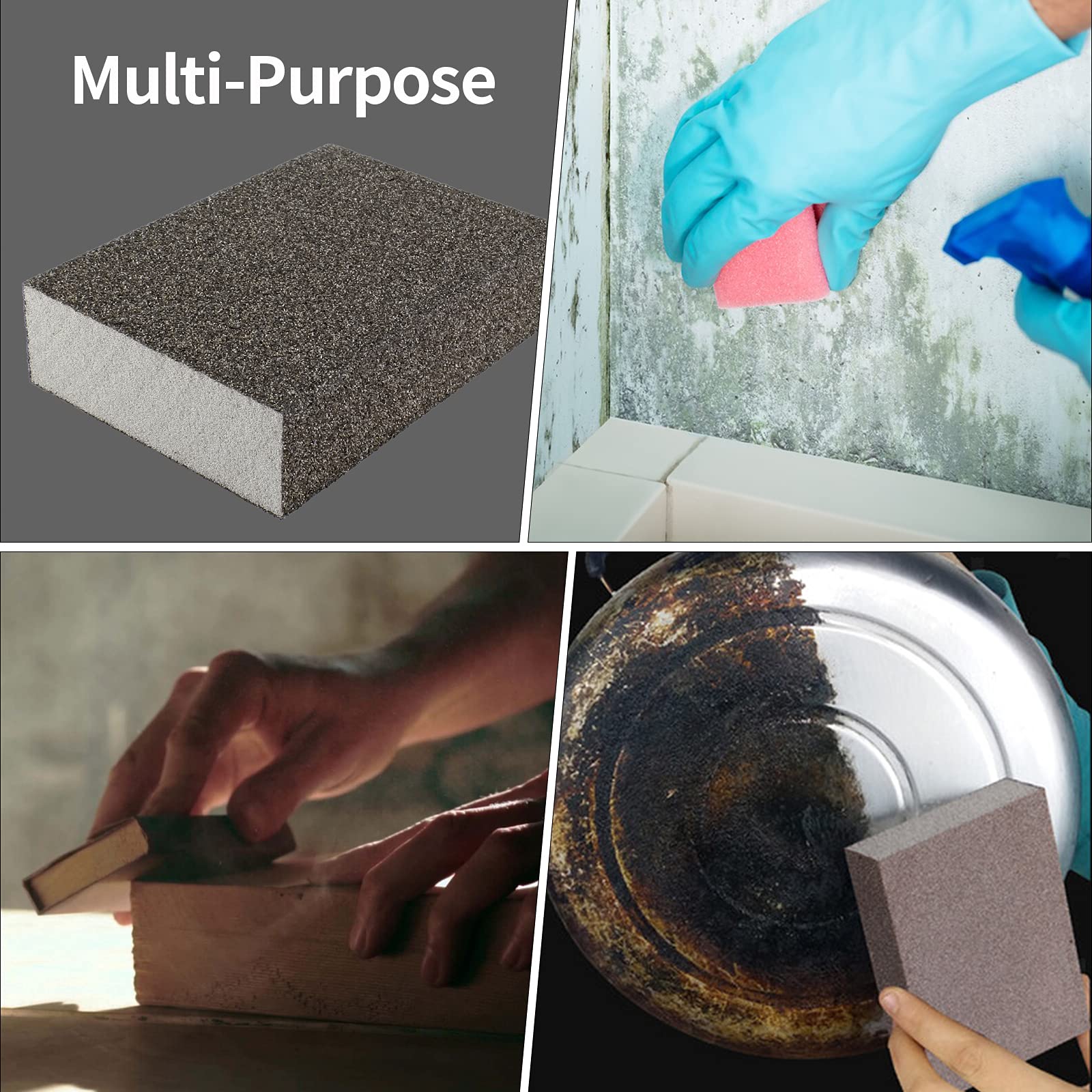 Papier Abrasif Rond 125 Mm Lot De 21 éponges Abrasives - Grain 180 à 3000 - Papier Abrasif Doux Et éponge Abrasive