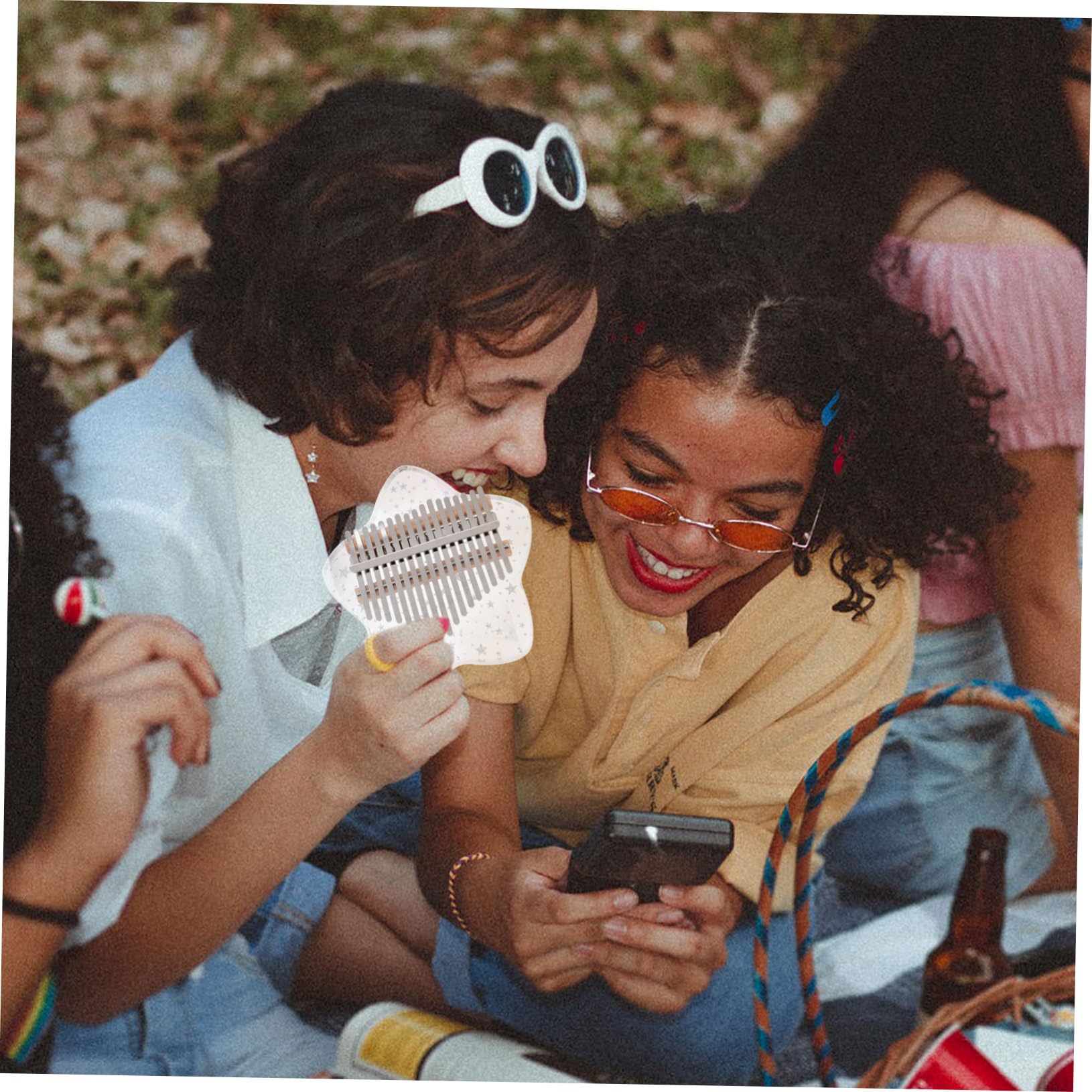 HANABASS 1 Set Musical Instrument Key Transparent Thumb Piano for Ergonomic Design Durable Easy to Play for Beginners and Music Exploration