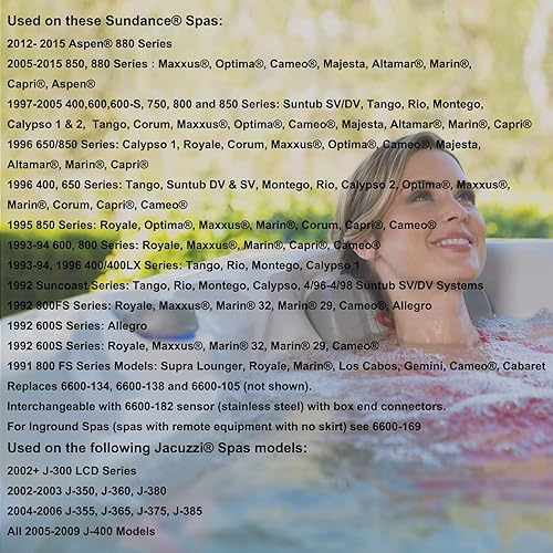 Miniatura 6 de XMK Sensor de temperatura para bañera de hidromasaje Sundance Spa y jacuzzi, sensor de temperatura de calor para jacuzzi y spas Sundance Jacuzzi