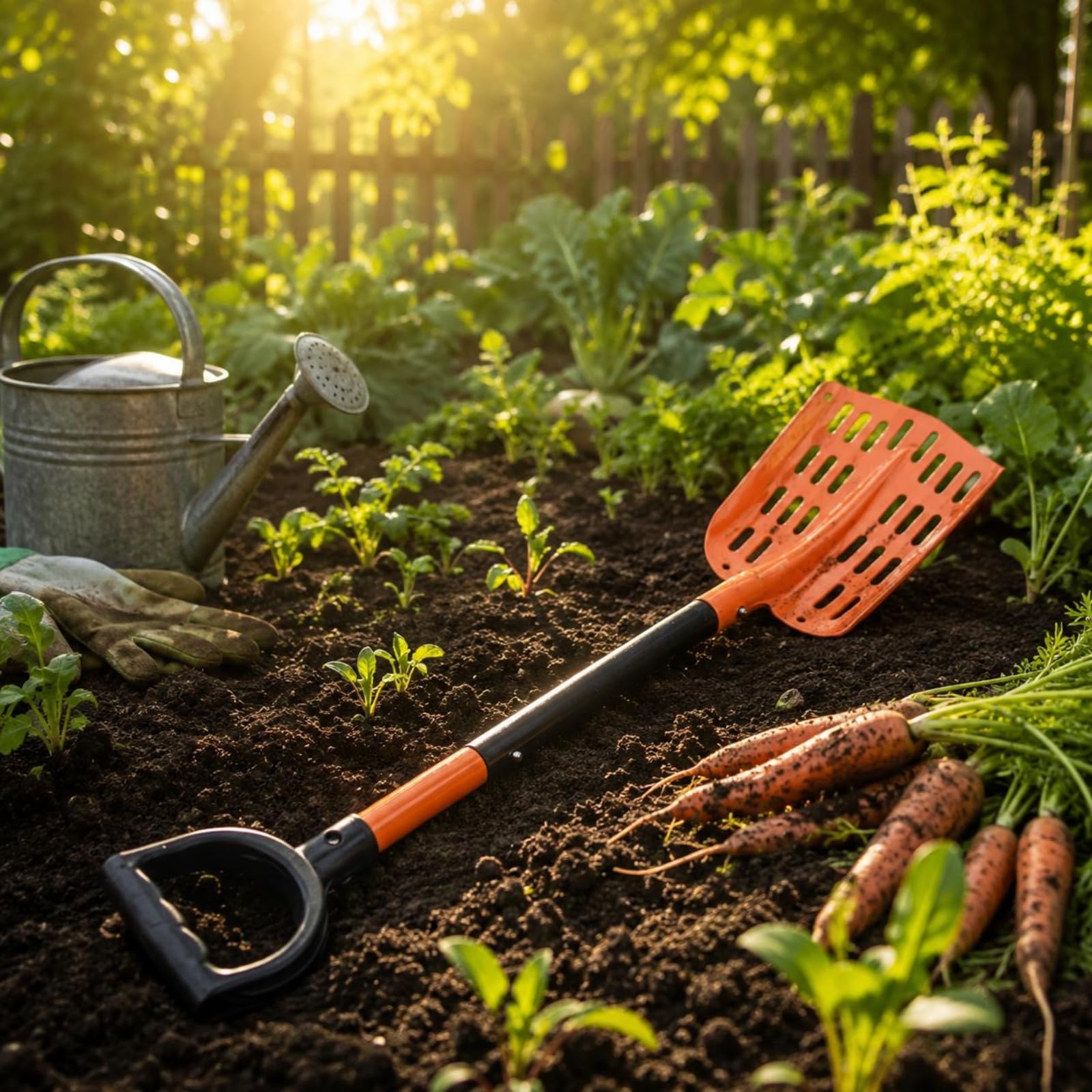Harilla Paletta Alluminio Forata Pala Giardino Cucchiaio Setaccio Sgranatore in Lega Leggera con Struttura Stabile Monopezzo per Scavare E Filtrare Terreno