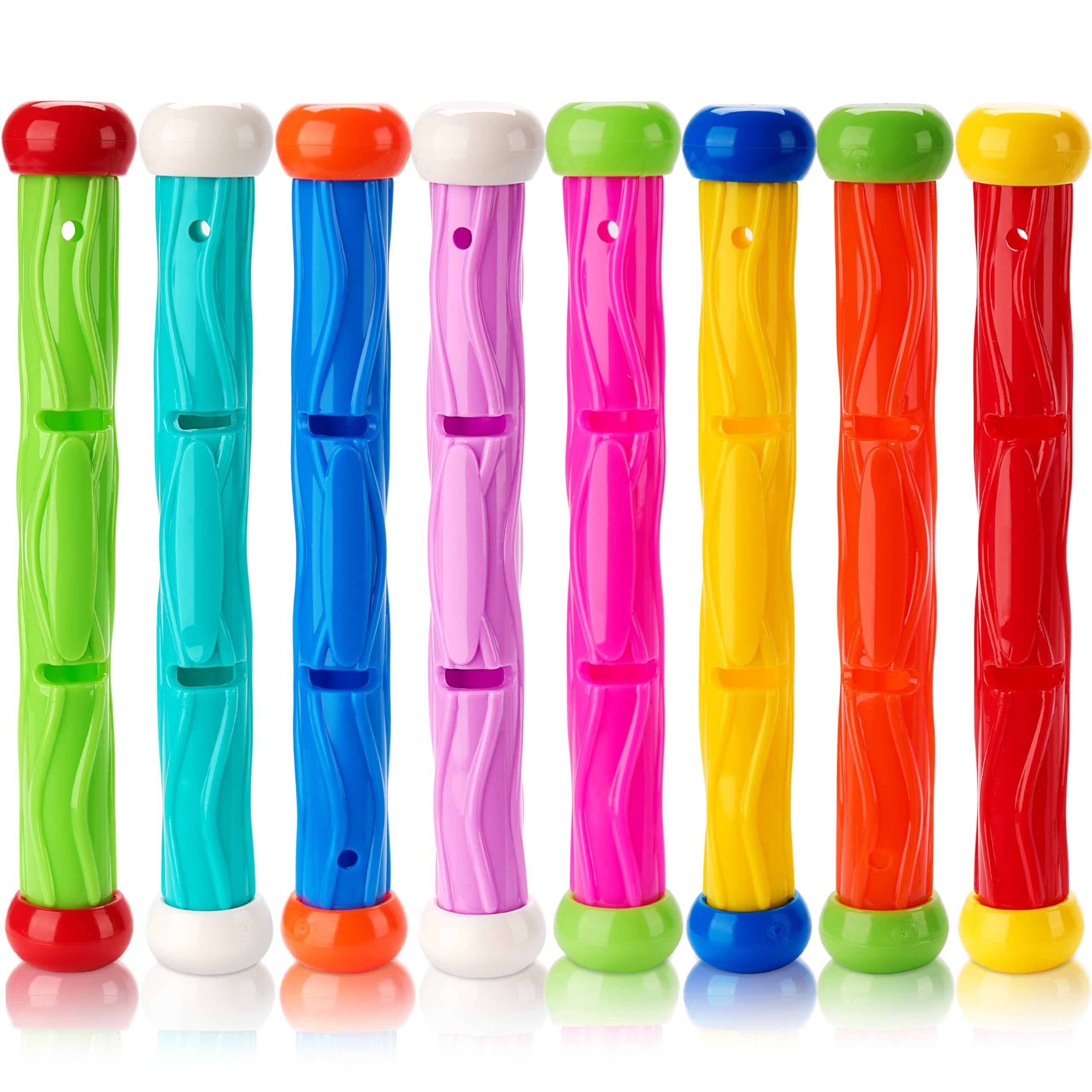JOYIN 8 Stücke Tauchstäbe, Wasserspielzeug, Tauchstab für Kinder,buntes Schwimmspielzeug, sinkende Wurfstäbe für Kinder, Geschenke, Sommer, Schwimmtraining, Wasserspaß