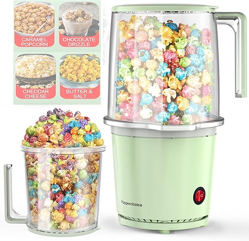 Air Popper Popcorn Maker - Máquina eléctrica de palomitas de maíz con un 98% de alta tasa de estallido con tazón para servir, sin aceite, 2 minutos