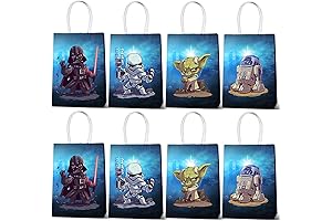 LAGREME Star Wars Mandalorian Yoda Theme Party Favor Bags (16-Pack)