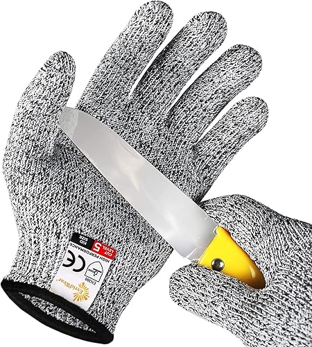 Miniatura 1 de Evridwear Guantes resistentes a cortes para niños de 10 a 13 años, guantes de corte de protección de nivel 5, de grado alimenticio para cocinar,