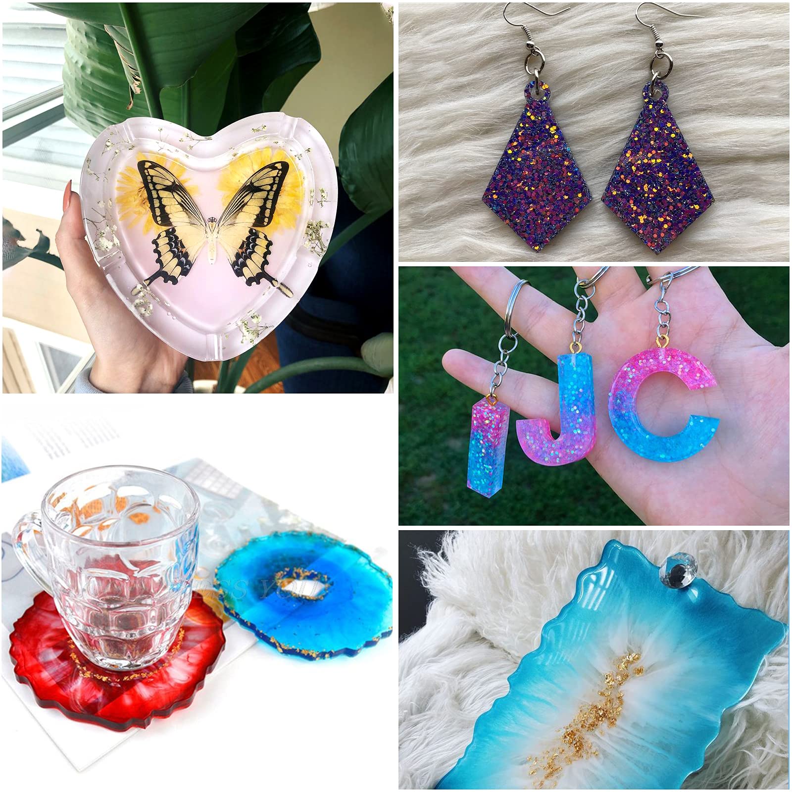 Crystal Clear Epoxy Resin Kit 500ml, 2 Part Casting Resin Starter kit