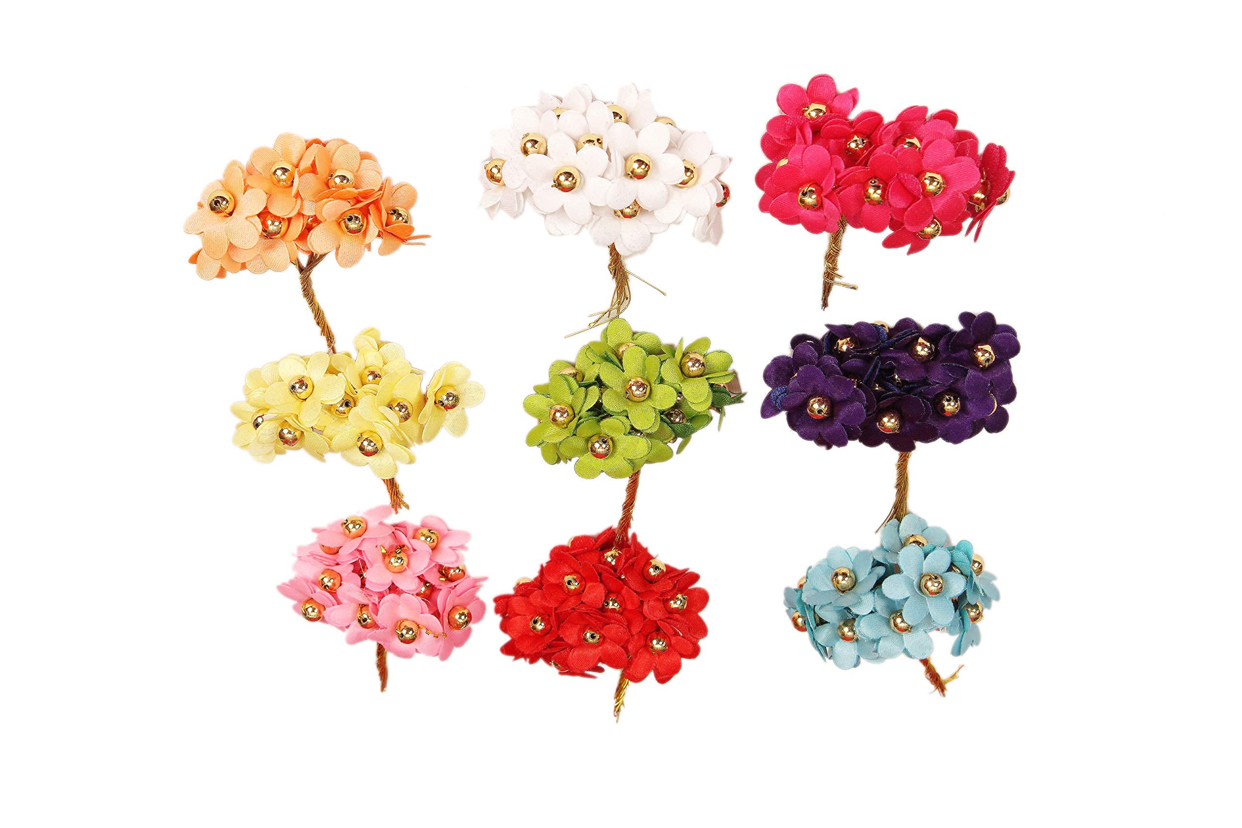 ALEVAN Flower for Decoration Pack of 36pc in Assorted 6 Colours(Golden Moti Flower) (B096VNCN23) Amazon Price History, Amazon Price Tracker