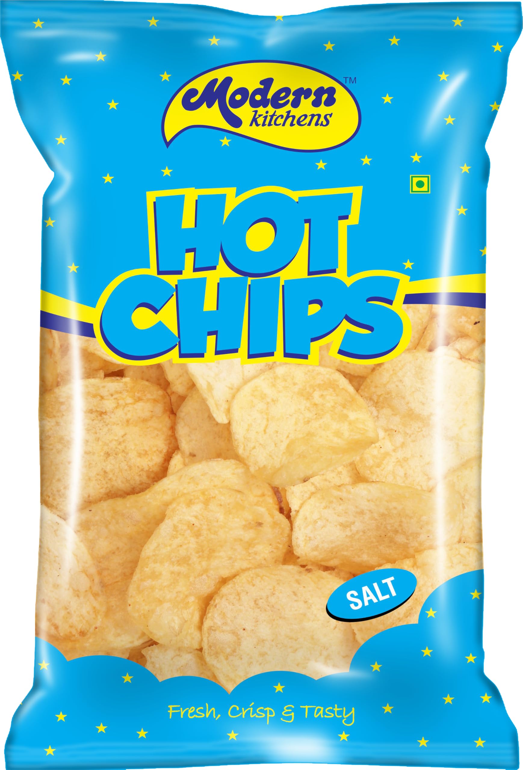 Modern Kitchens Hot Chips Salted - 100 Grams | Crispy & Delicious Potato Chips | Perfect Snack for Every Occasion | Premium Salted Flavor