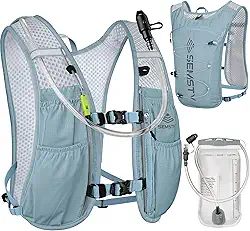 Colete de hidratação de corrida 5L, pacote de colete de corrida com bexiga de água de 1,5 L, mochila de água leve para caminhadas, corrida, ciclismo