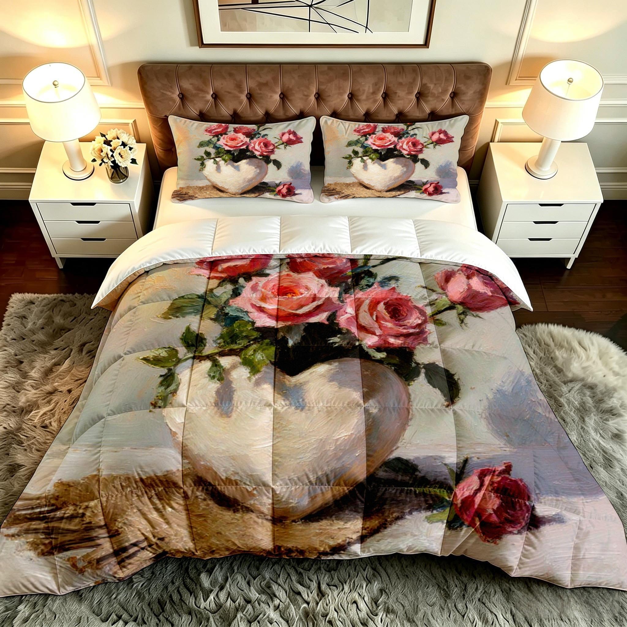 Grandi Dimensioni Piumino 260x240 cm Rosa con 2 Federe-A173