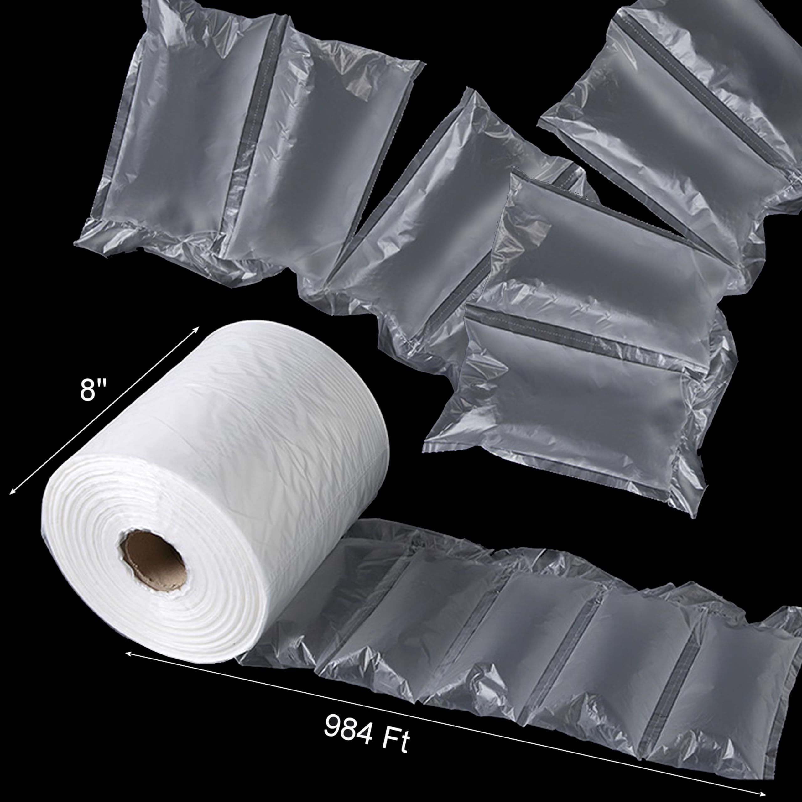 Air Pillow Space Filler - 2 rotoli di riempimento per cuscini d'aria, 20,3 x 12,7 x 984 m, per riempire lo spazio del cuscino d'aria per imballaggi di spedizione