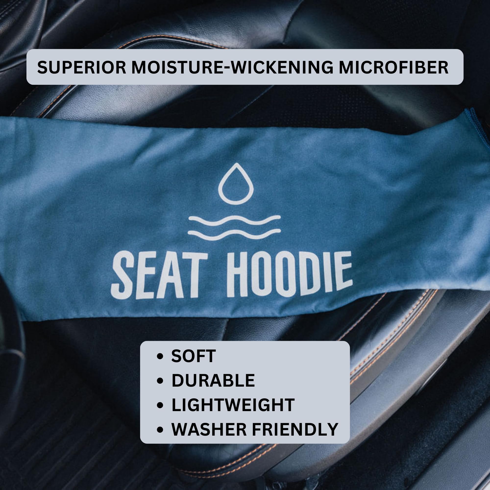 Seat Hoodie Car Seat Towel Premium Microfiber Towel Seat Covers for Cars Universal Fit Machine Washable Portable Car — view 7