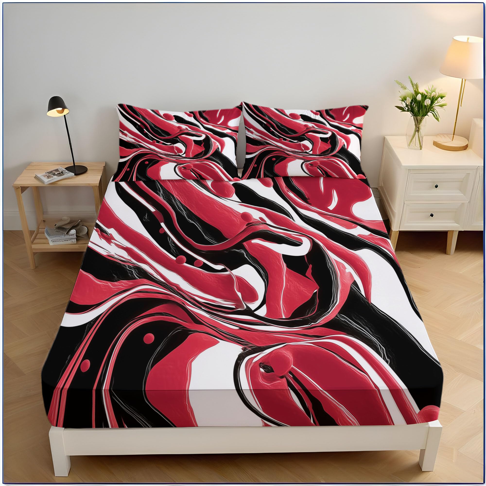 Housse de matelas 160x200 imprimé encre de qualité supérieure bonnet 30 cm