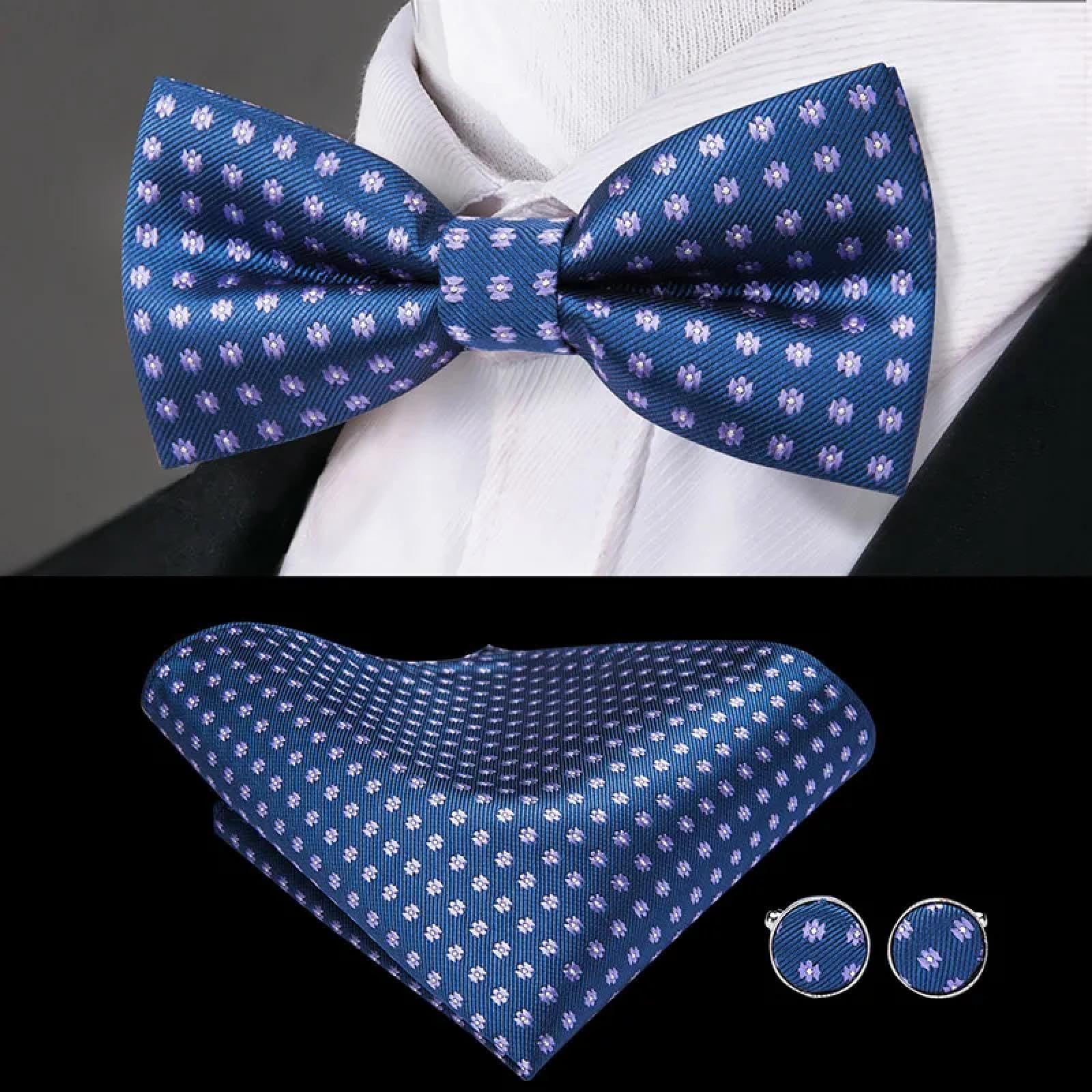 Hosenträger Suspender Herren-Hosenträger-Set Mit Fliege Und Manschettenknöpfen 6 Clips Für Männer Vintage-Hosenträger Blumenmuster Verstellbar